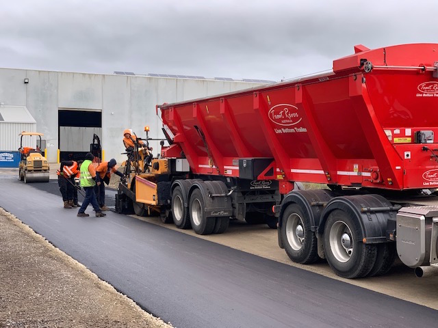 laying asphalt